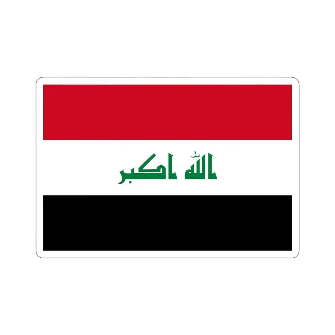 Flag of Iraq STICKER Vinyl Die-Cut Decal - The Sticker Space