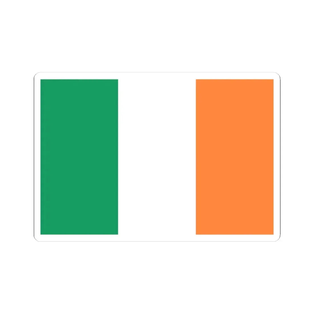 Flag of Ireland 3-2 (Ireland) STICKER Vinyl Kiss-Cut Decal 3 Inch White - The Sticker Space