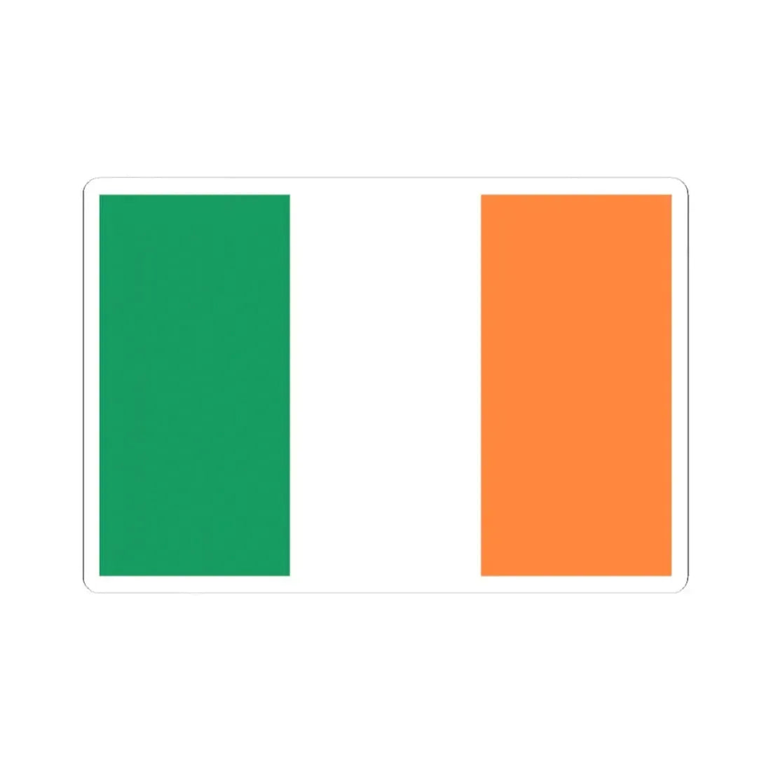 Flag of Ireland 3-2 (Ireland) STICKER Vinyl Kiss-Cut Decal 4 Inch White - The Sticker Space