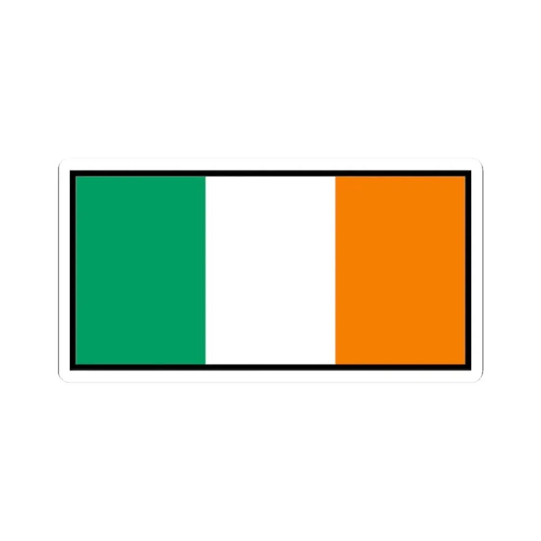 Flag of Ireland bordered (Ireland) STICKER Vinyl Kiss-Cut Decal 2 Inch White - The Sticker Space