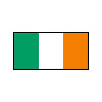 Flag of Ireland bordered (Ireland) STICKER Vinyl Kiss-Cut Decal 2 Inch White - The Sticker Space