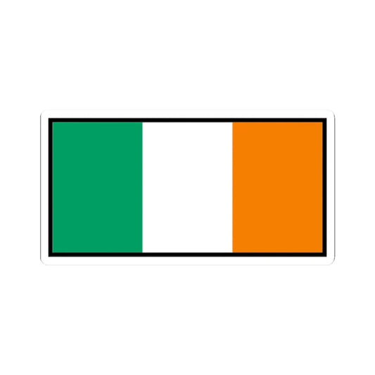Flag of Ireland bordered (Ireland) STICKER Vinyl Kiss-Cut Decal 2 Inch White - The Sticker Space
