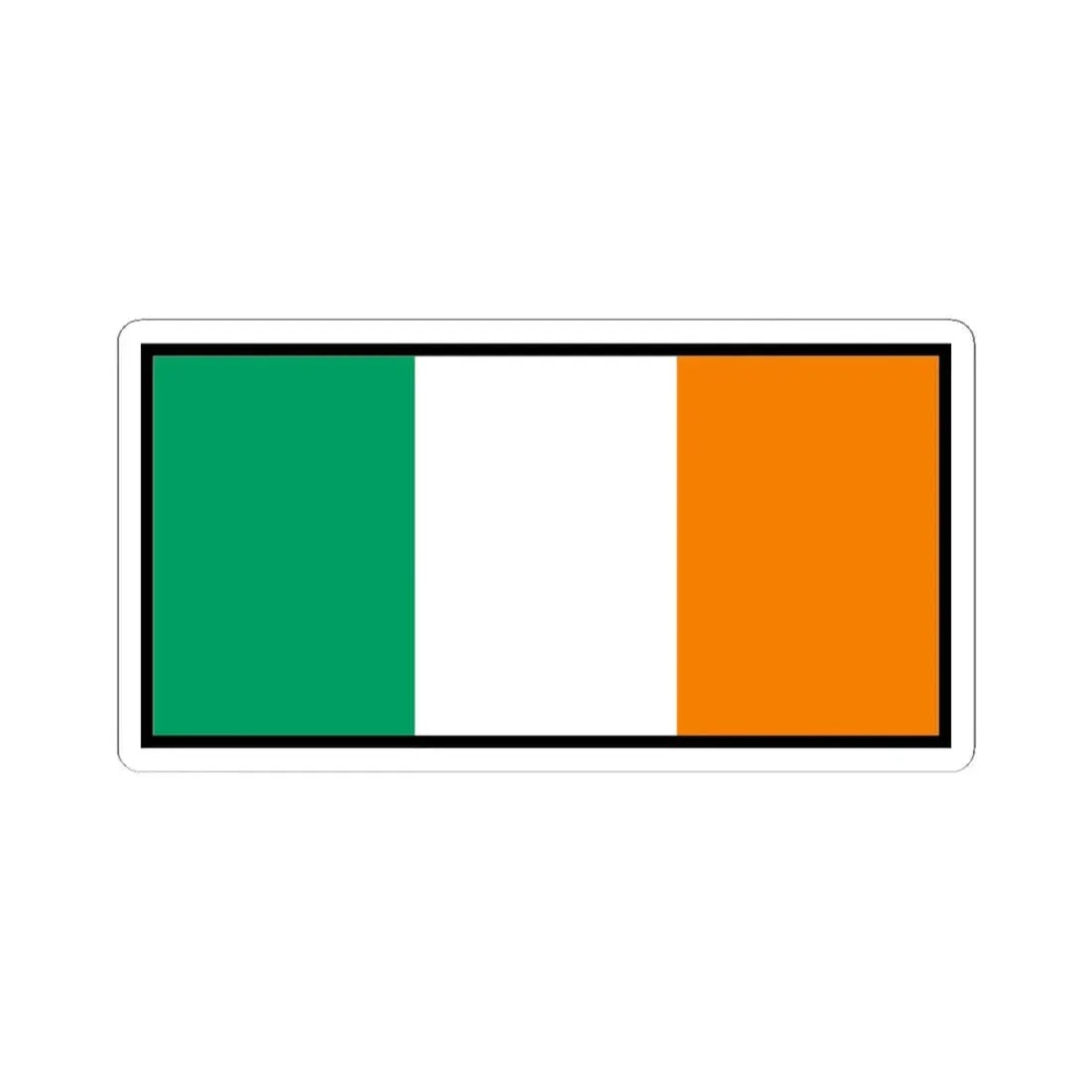 Flag of Ireland bordered (Ireland) STICKER Vinyl Kiss-Cut Decal 6 Inch White - The Sticker Space