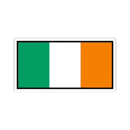 Flag of Ireland bordered (Ireland) STICKER Vinyl Kiss-Cut Decal 6 Inch White - The Sticker Space
