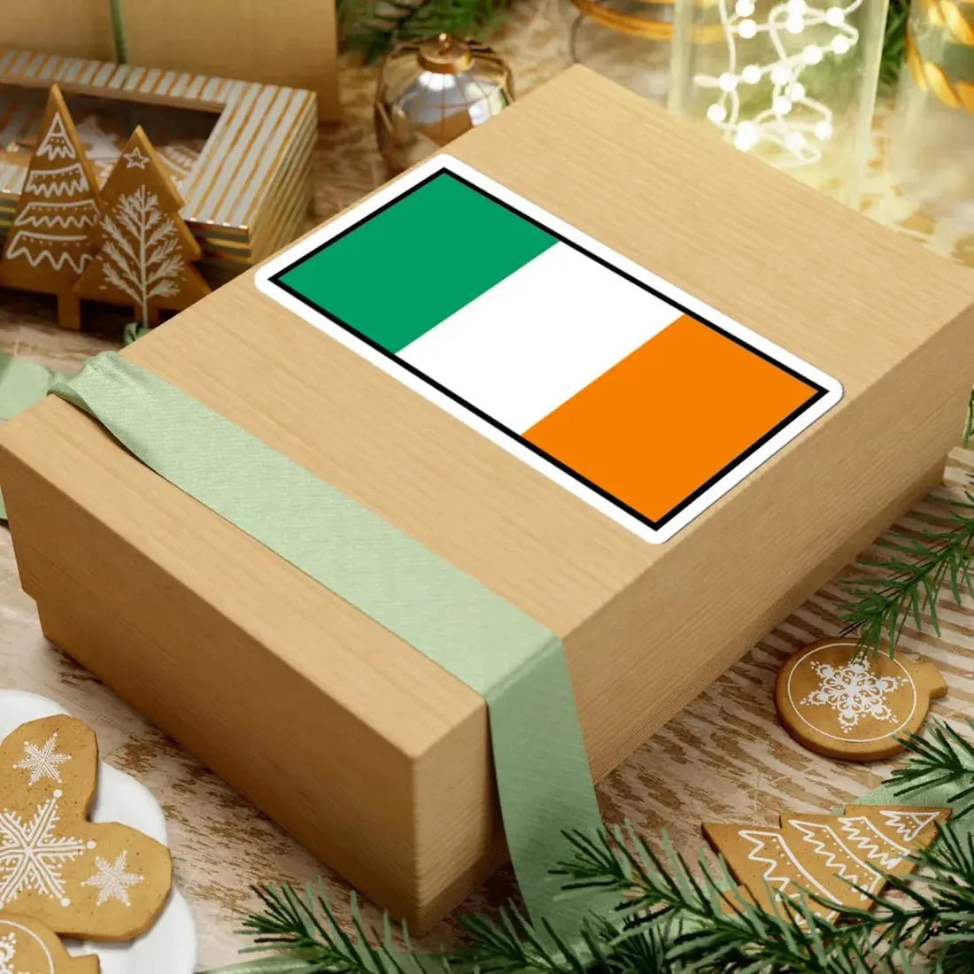 Flag of Ireland bordered (Ireland) STICKER Vinyl Kiss-Cut Decal - The Sticker Space