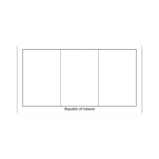 Flag of Ireland colouring page (Ireland) STICKER Vinyl Kiss-Cut Decal 2 Inch White - The Sticker Space