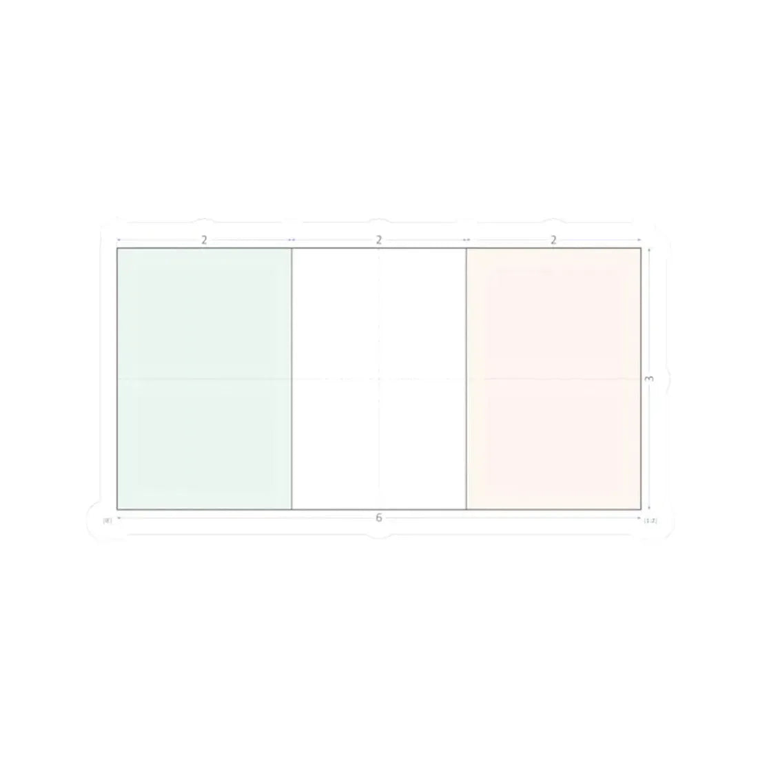 Flag of Ireland construction sheet (Ireland) STICKER Vinyl Kiss-Cut Decal 2 Inch White - The Sticker Space