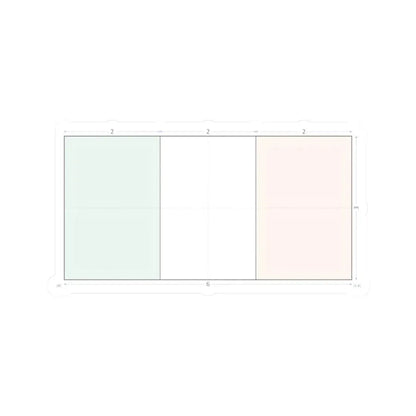 Flag of Ireland construction sheet (Ireland) STICKER Vinyl Kiss-Cut Decal 2 Inch White - The Sticker Space