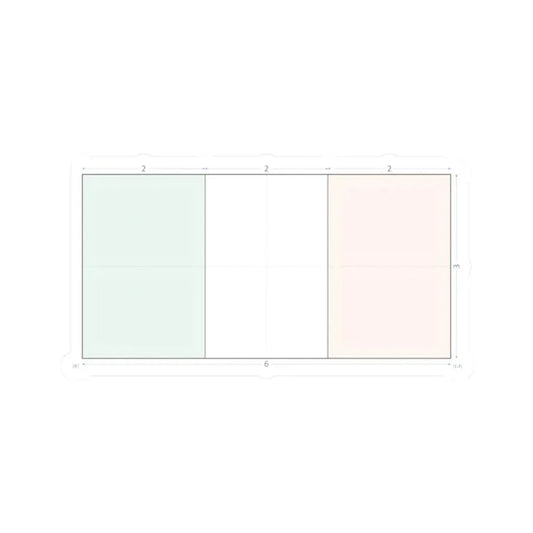 Flag of Ireland construction sheet (Ireland) STICKER Vinyl Kiss-Cut Decal 2 Inch White - The Sticker Space