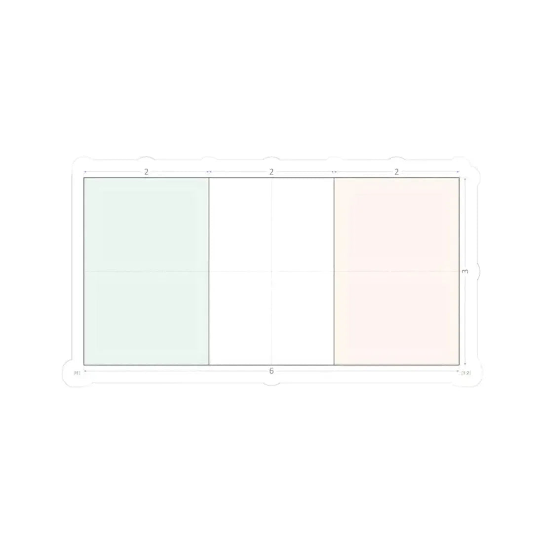 Flag of Ireland construction sheet (Ireland) STICKER Vinyl Kiss-Cut Decal 3 Inch White - The Sticker Space