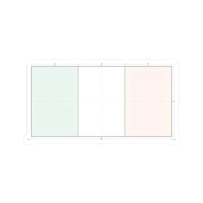 Flag of Ireland construction sheet (Ireland) STICKER Vinyl Kiss-Cut Decal 3 Inch White - The Sticker Space