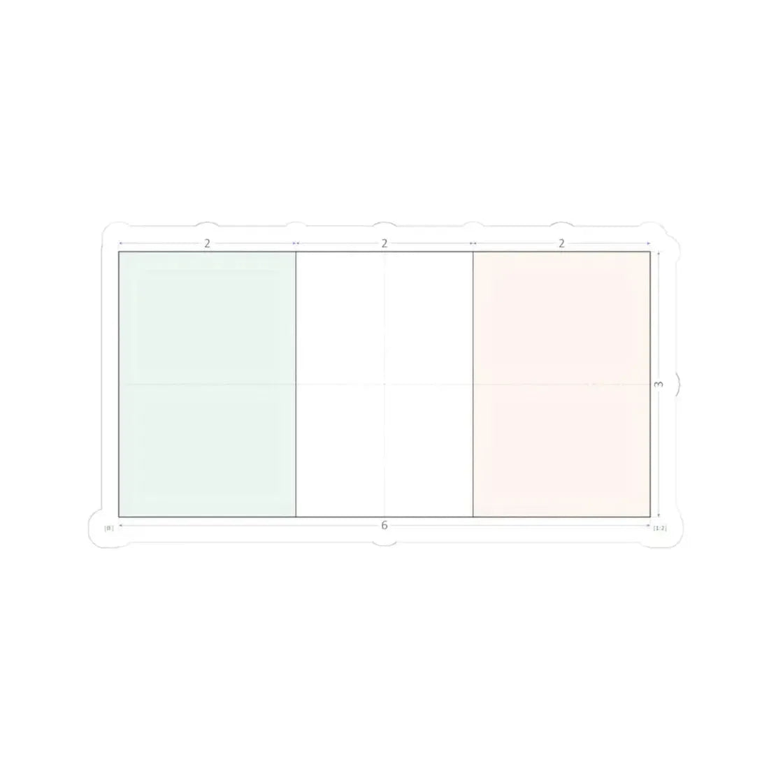 Flag of Ireland construction sheet (Ireland) STICKER Vinyl Kiss-Cut Decal 4 Inch White - The Sticker Space