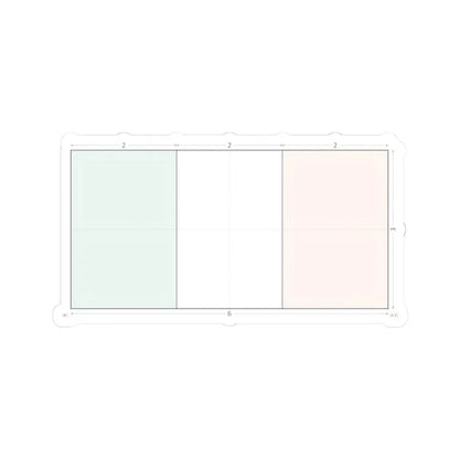 Flag of Ireland construction sheet (Ireland) STICKER Vinyl Kiss-Cut Decal 4 Inch White - The Sticker Space
