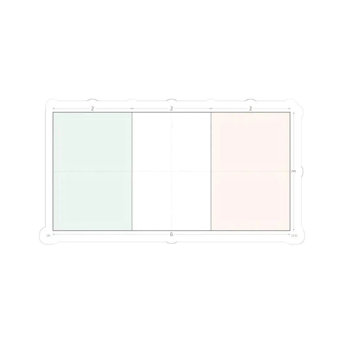 Flag of Ireland construction sheet (Ireland) STICKER Vinyl Kiss-Cut Decal 6 Inch White - The Sticker Space