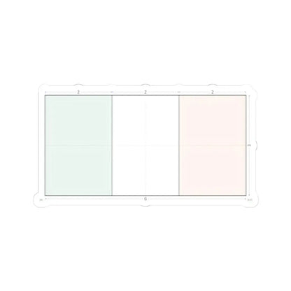 Flag of Ireland construction sheet (Ireland) STICKER Vinyl Kiss-Cut Decal 6 Inch White - The Sticker Space