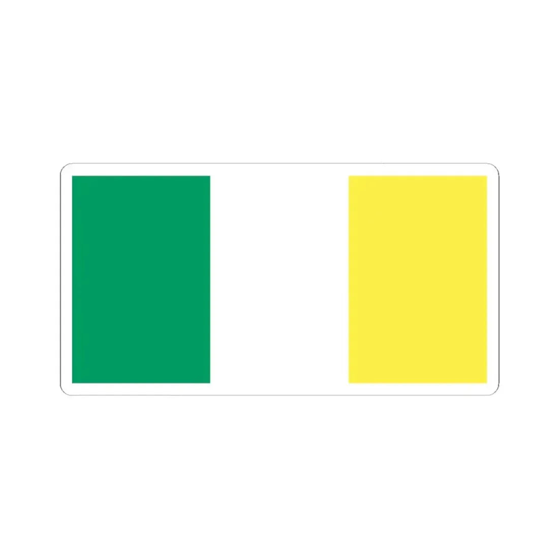 Flag of Ireland gold (Ireland) STICKER Vinyl Kiss-Cut Decal 4 Inch White - The Sticker Space