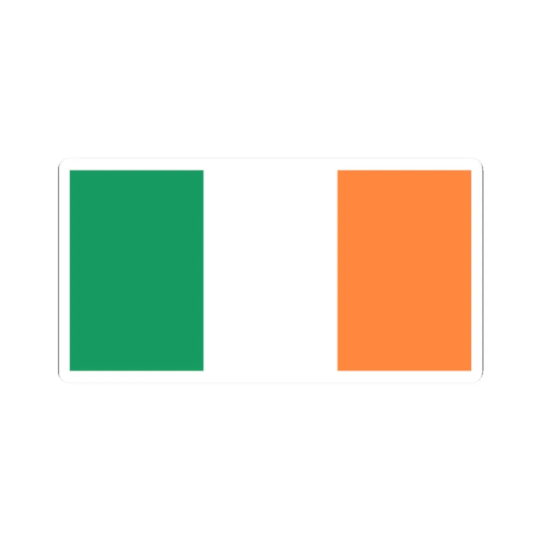 Flag of Ireland (Ireland) STICKER Vinyl Kiss-Cut Decal 2 Inch White - The Sticker Space