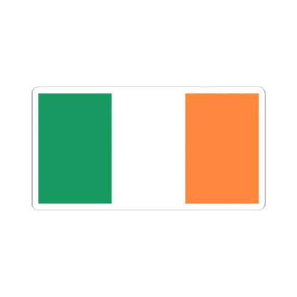 Flag of Ireland (Ireland) STICKER Vinyl Kiss-Cut Decal 4 Inch White - The Sticker Space