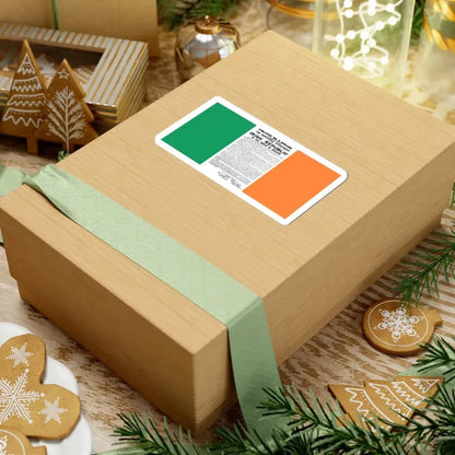 Flag of Ireland with Easter Proclamation (Ireland) STICKER Vinyl Kiss-Cut Decal - The Sticker Space