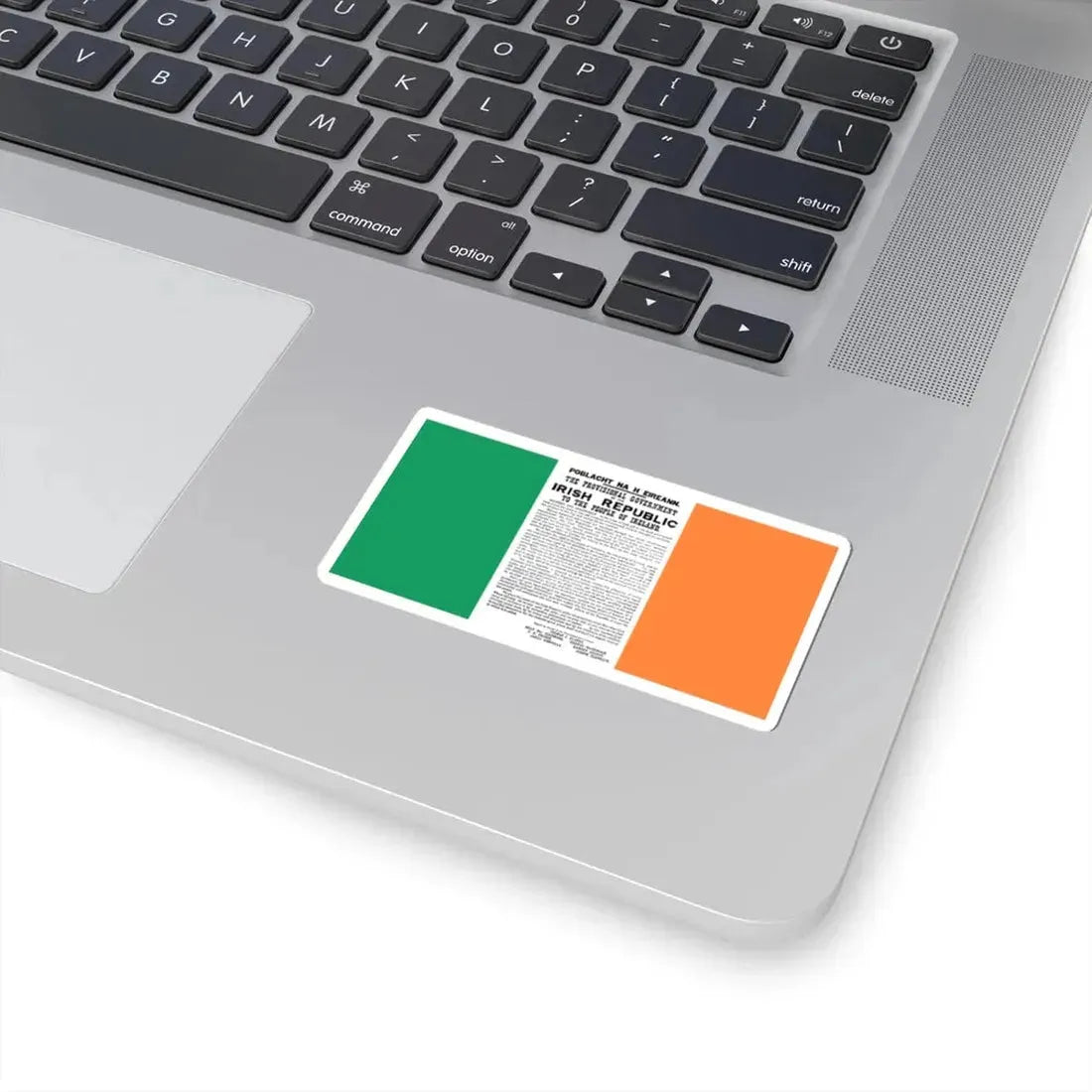 Flag of Ireland with Easter Proclamation (Ireland) STICKER Vinyl Kiss-Cut Decal - The Sticker Space