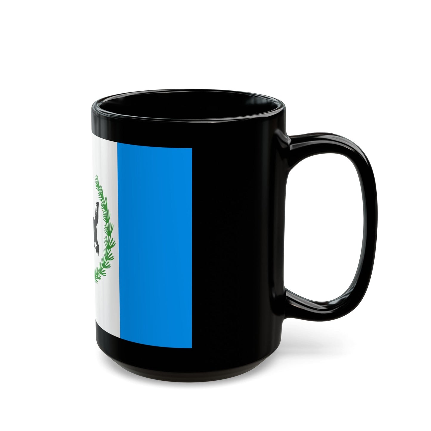 Flag of Irkutsk Oblast Russia - Black Coffee Mug-The Sticker Space