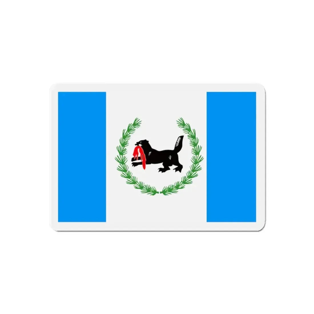 Flag of Irkutsk Oblast Russia - Refrigerator Magnet 6 Inch - The Sticker Space