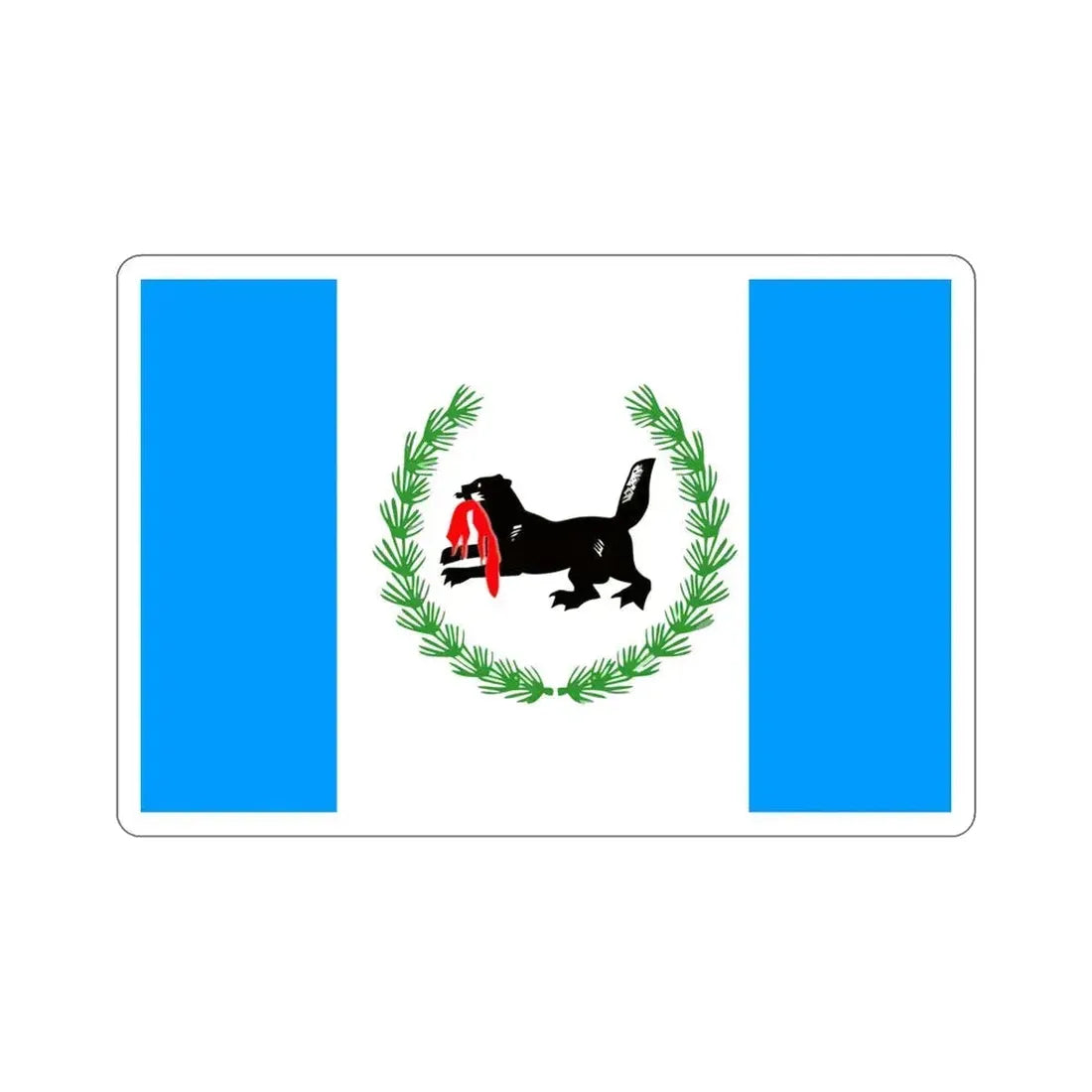 Flag of Irkutsk Oblast Russia STICKER Vinyl Die-Cut Decal 6 Inch - The Sticker Space