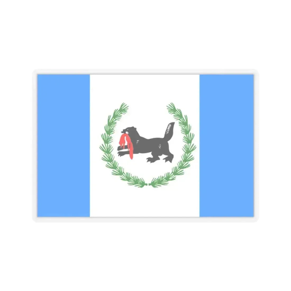 Flag of Irkutsk Oblast Russia - STICKER Vinyl Kiss-Cut Decal 2 Inch Transparent - The Sticker Space