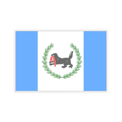Flag of Irkutsk Oblast Russia - STICKER Vinyl Kiss-Cut Decal 2 Inch Transparent - The Sticker Space