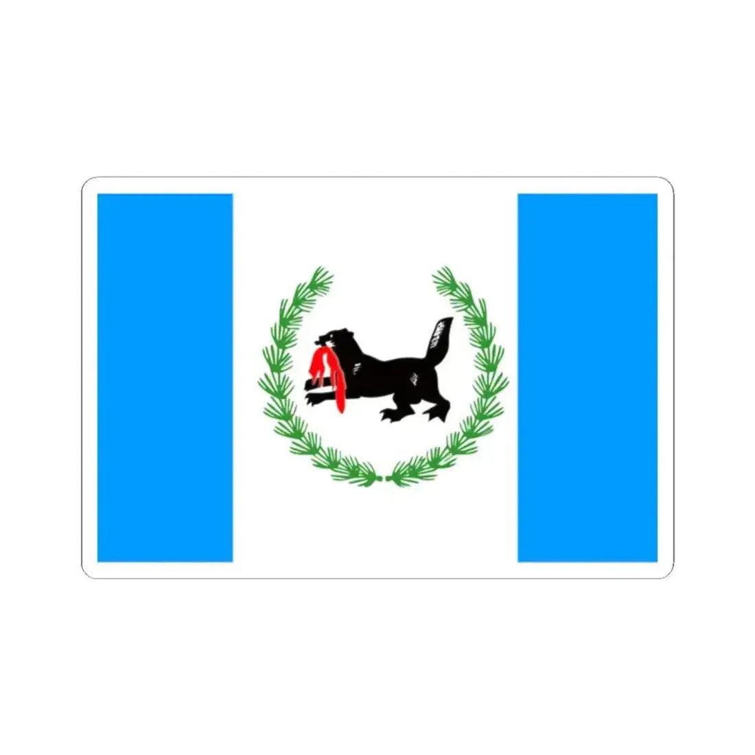 Flag of Irkutsk Oblast Russia - STICKER Vinyl Kiss-Cut Decal 2 Inch White - The Sticker Space