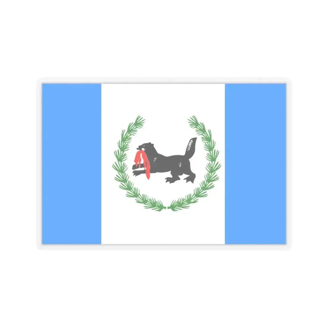 Flag of Irkutsk Oblast Russia - STICKER Vinyl Kiss-Cut Decal 3 Inch Transparent - The Sticker Space