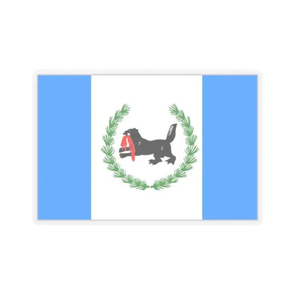 Flag of Irkutsk Oblast Russia - STICKER Vinyl Kiss-Cut Decal 3 Inch Transparent - The Sticker Space