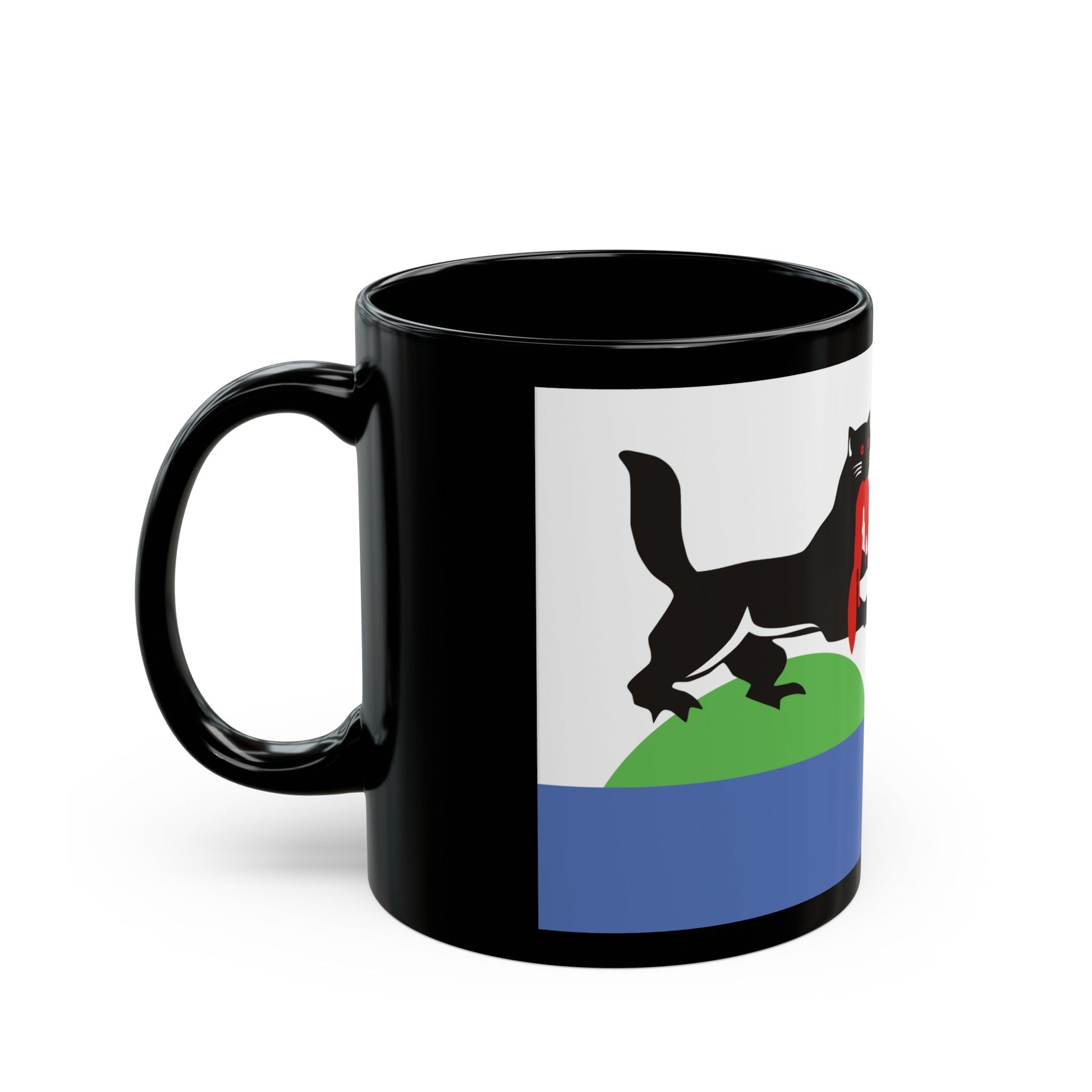 Flag of Irkutsk Russia - Black Coffee Mug-The Sticker Space