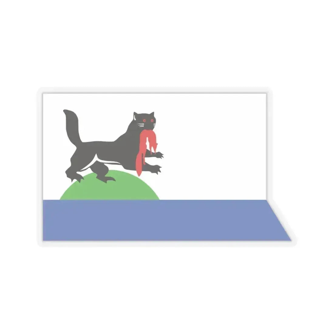 Flag of Irkutsk Russia - STICKER Vinyl Kiss-Cut Decal 4 Inch Transparent - The Sticker Space