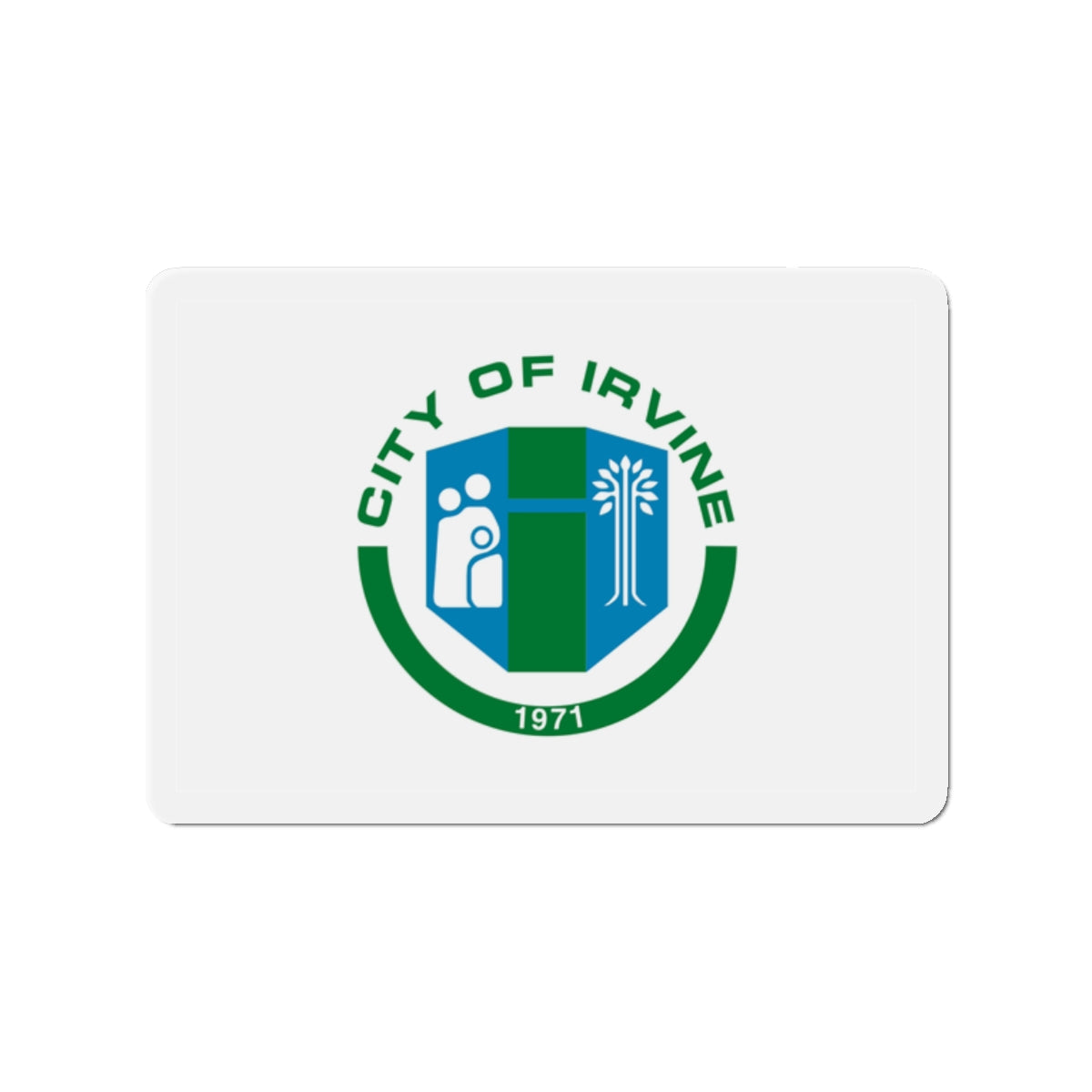 Flag of Irvine California - Die-Cut Magnet-2" x 2"-The Sticker Space