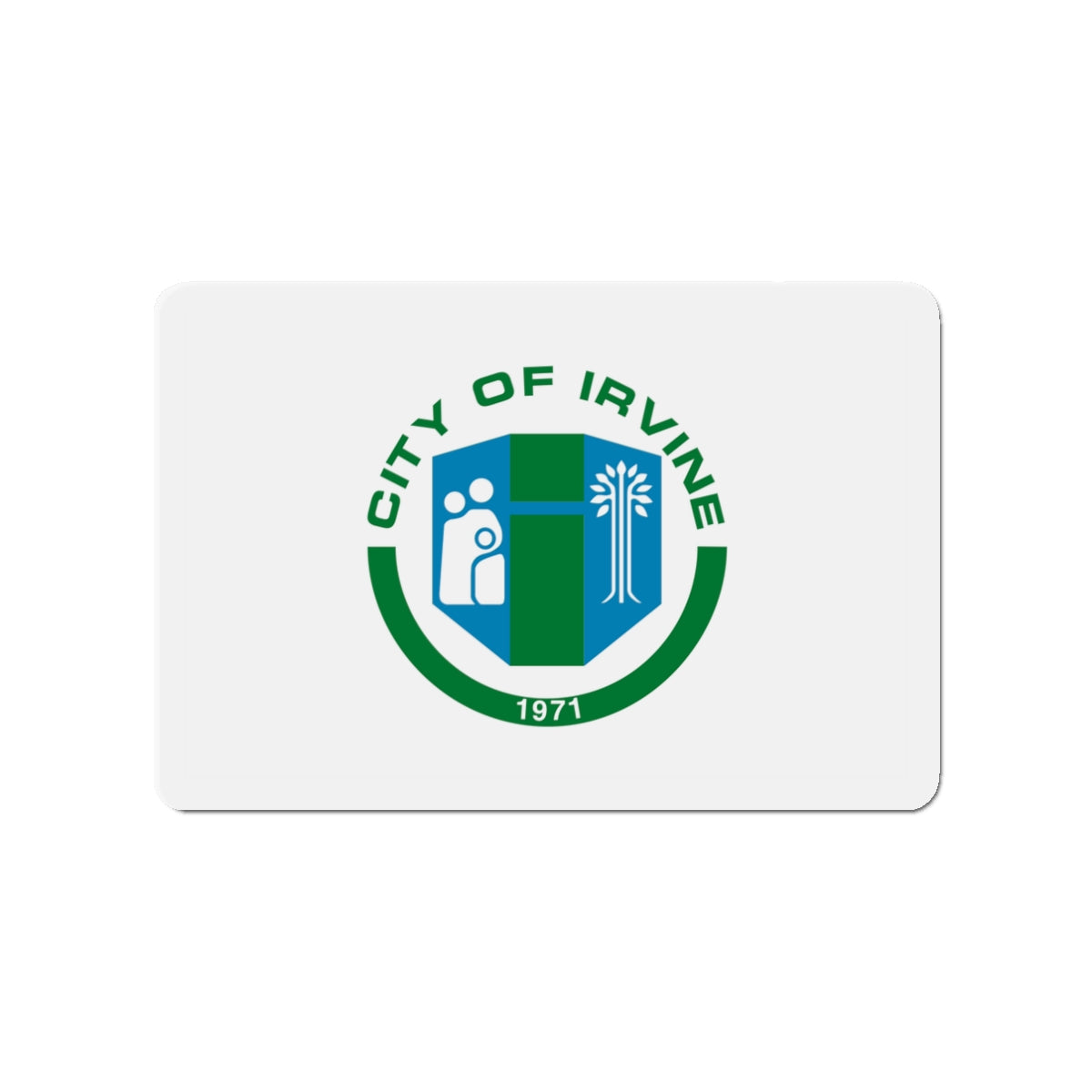 Flag of Irvine California - Die-Cut Magnet-3" x 3"-The Sticker Space