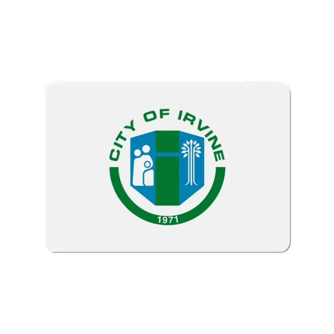 Flag of Irvine California - Refrigerator Magnet 2 Inch - The Sticker Space