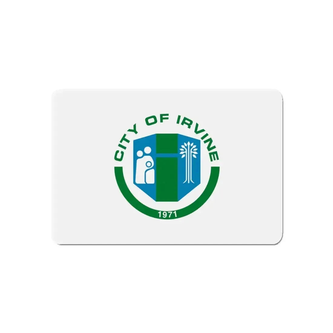 Flag of Irvine California - Refrigerator Magnet 5 Inch - The Sticker Space