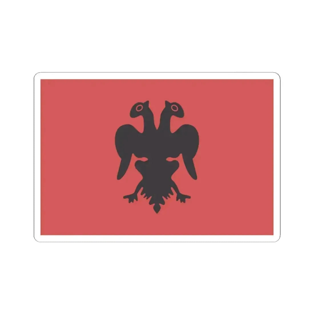 Flag of Isa Boletini 1910 (Albania) STICKER Vinyl Kiss-Cut Decal 2 Inch White - The Sticker Space
