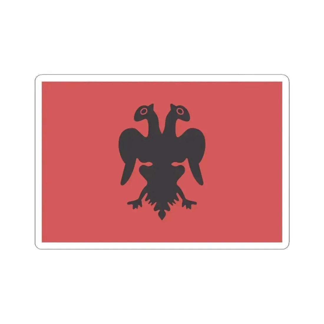 Flag of Isa Boletini 1910 (Albania) STICKER Vinyl Kiss-Cut Decal 3 Inch White - The Sticker Space