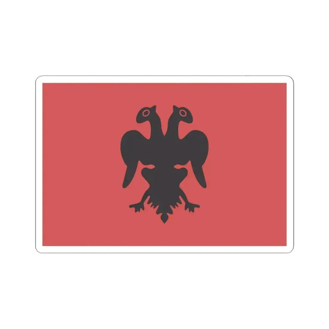 Flag of Isa Boletini 1910 (Albania) STICKER Vinyl Kiss-Cut Decal 4 Inch White - The Sticker Space