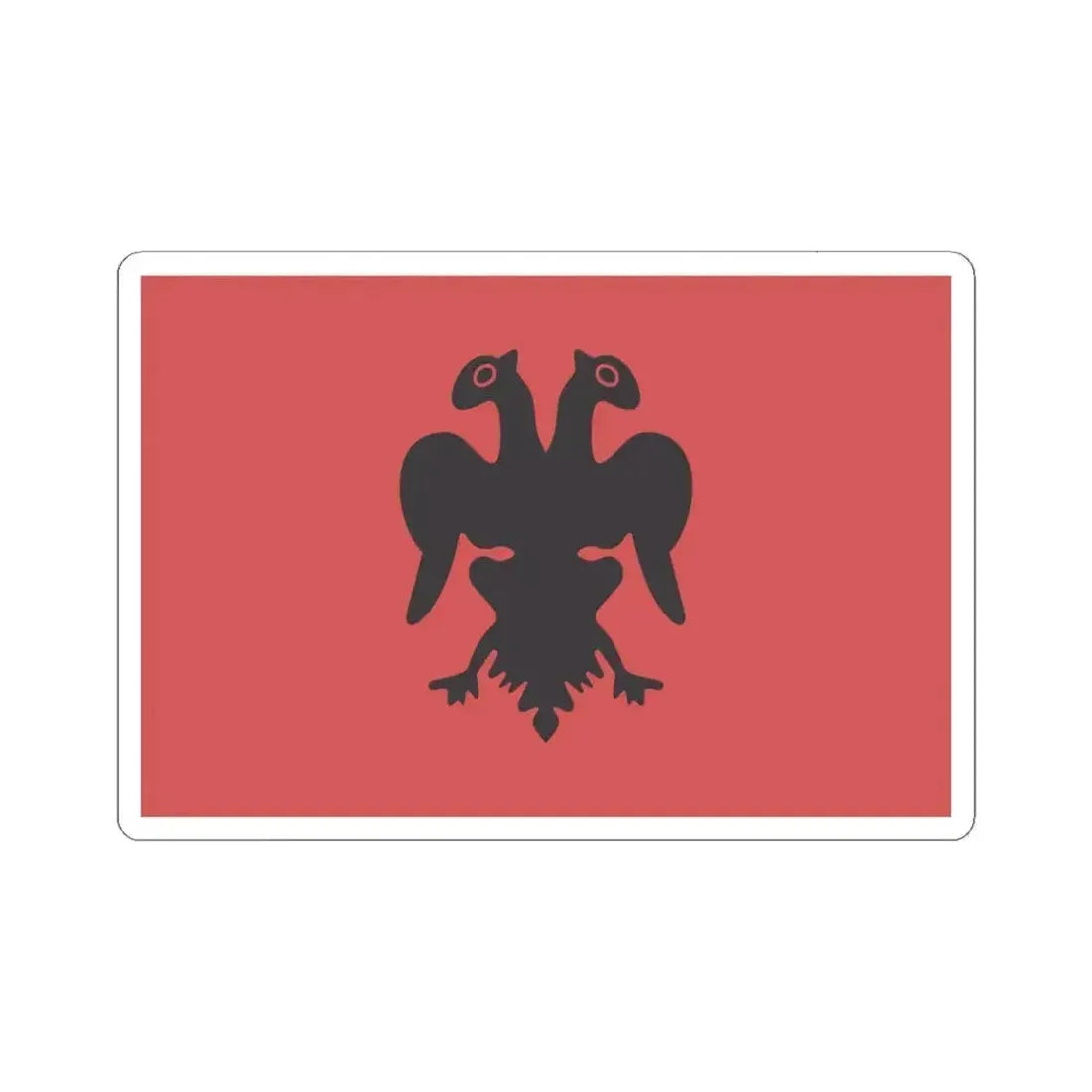 Flag of Isa Boletini 1910 (Albania) STICKER Vinyl Kiss-Cut Decal 6 Inch White - The Sticker Space