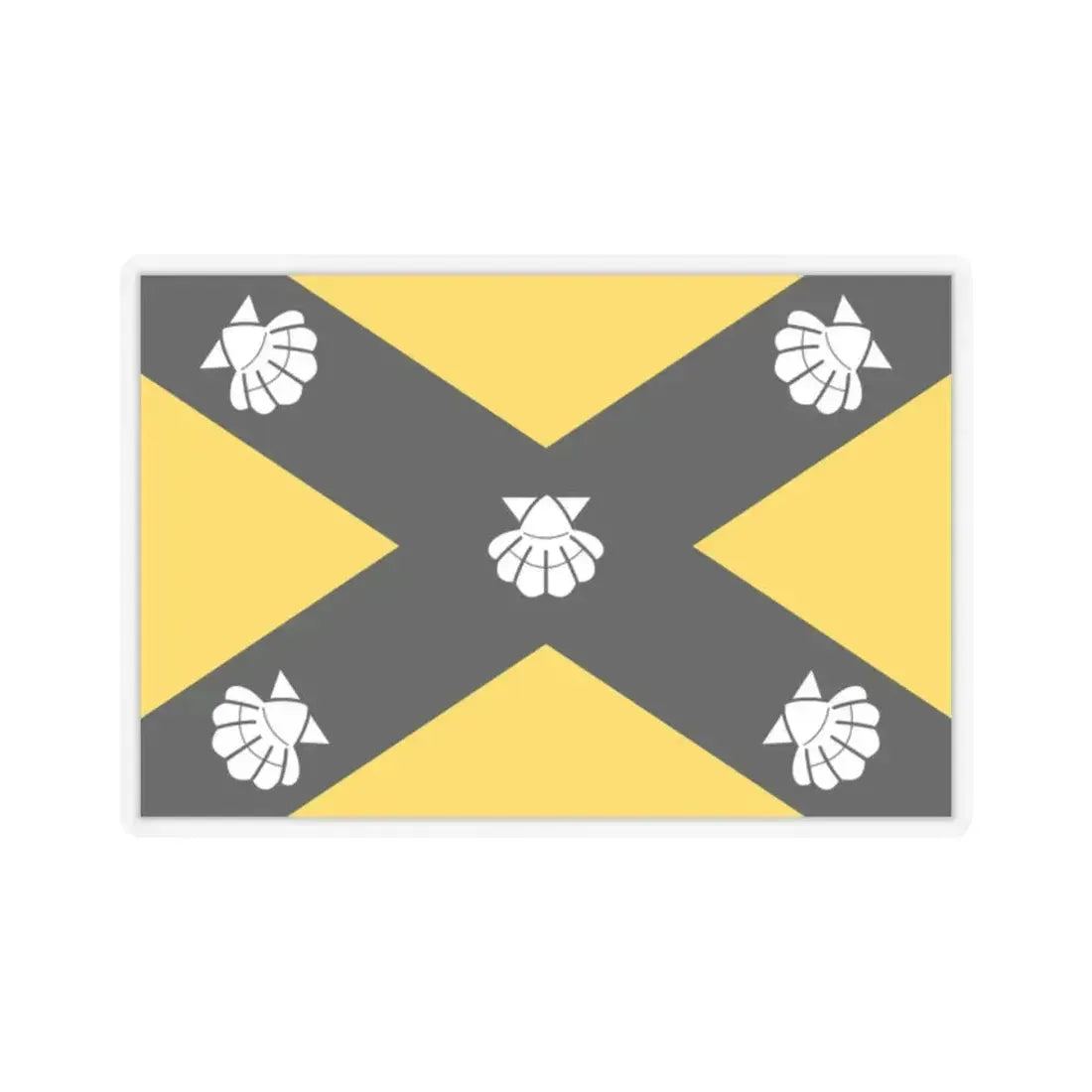 Flag of Isla Malta - STICKER Vinyl Kiss-Cut Decal 2 Inch Transparent - The Sticker Space