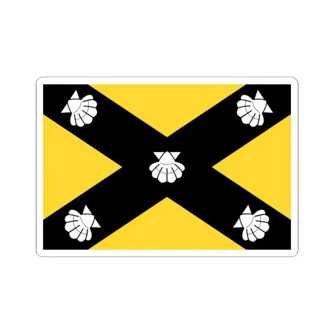 Flag of Isla Malta - STICKER Vinyl Kiss-Cut Decal 2 Inch White - The Sticker Space