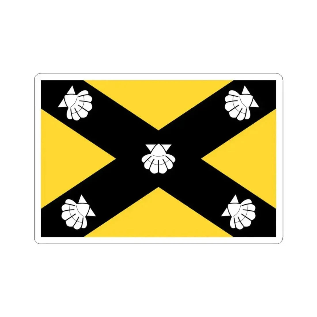 Flag of Isla Malta - STICKER Vinyl Kiss-Cut Decal 3 Inch White - The Sticker Space