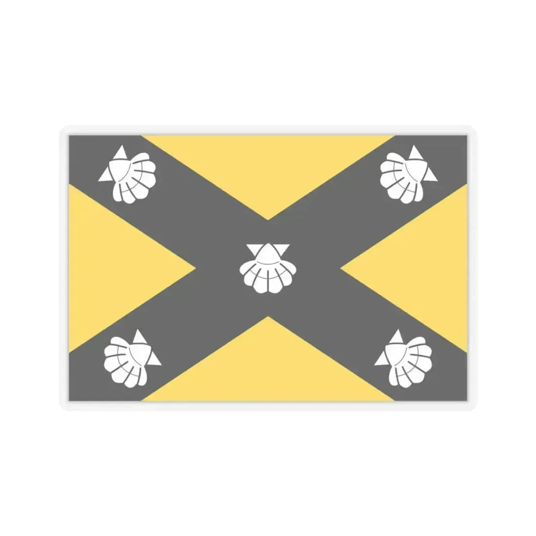 Flag of Isla Malta - STICKER Vinyl Kiss-Cut Decal 4 Inch Transparent - The Sticker Space