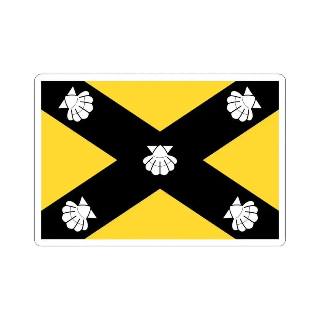 Flag of Isla Malta - STICKER Vinyl Kiss-Cut Decal 4 Inch White - The Sticker Space