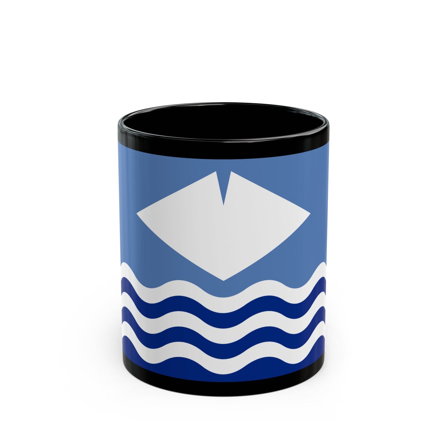 Flag of Isle of Wight UK - Black Coffee Mug-11oz-The Sticker Space