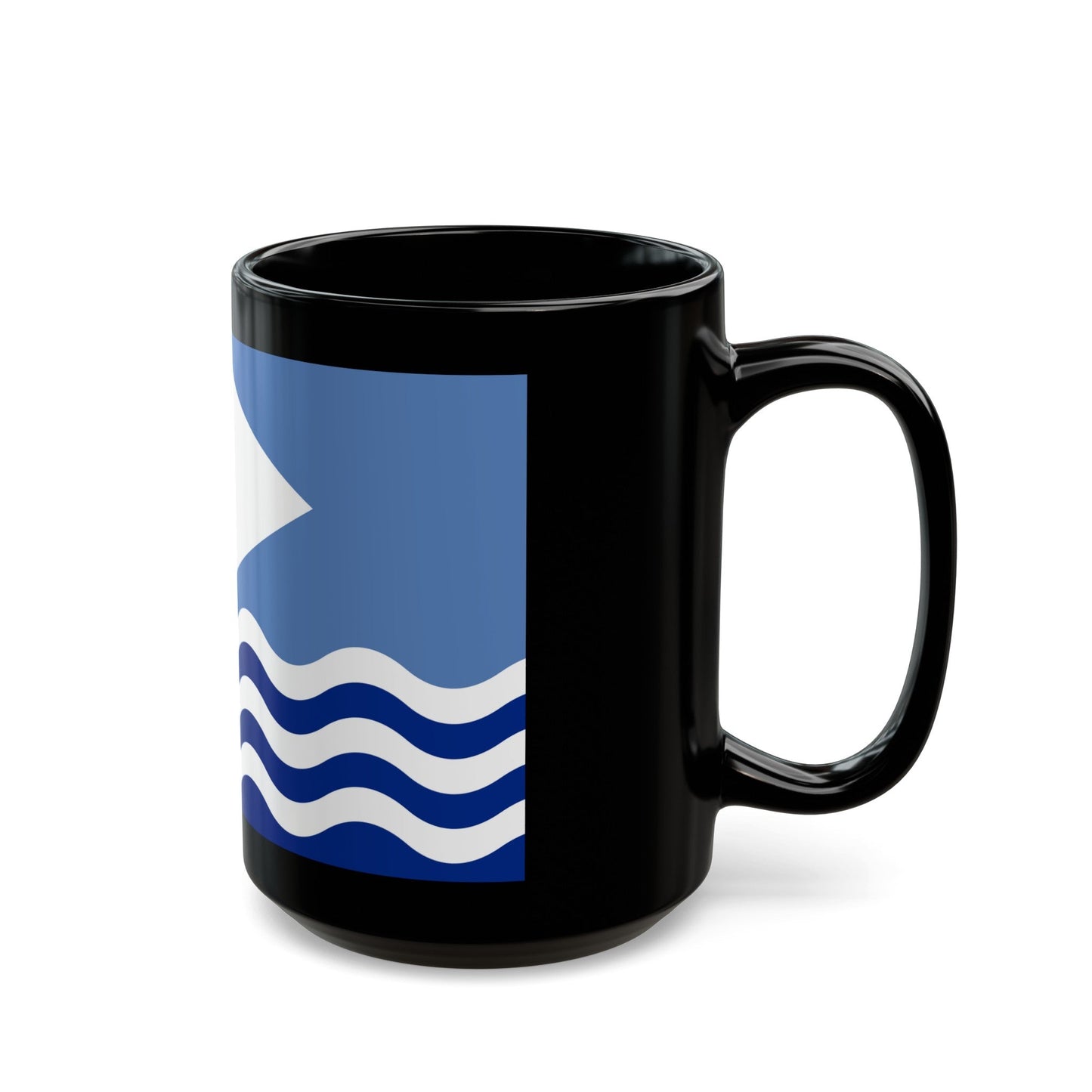 Flag of Isle of Wight UK - Black Coffee Mug-The Sticker Space