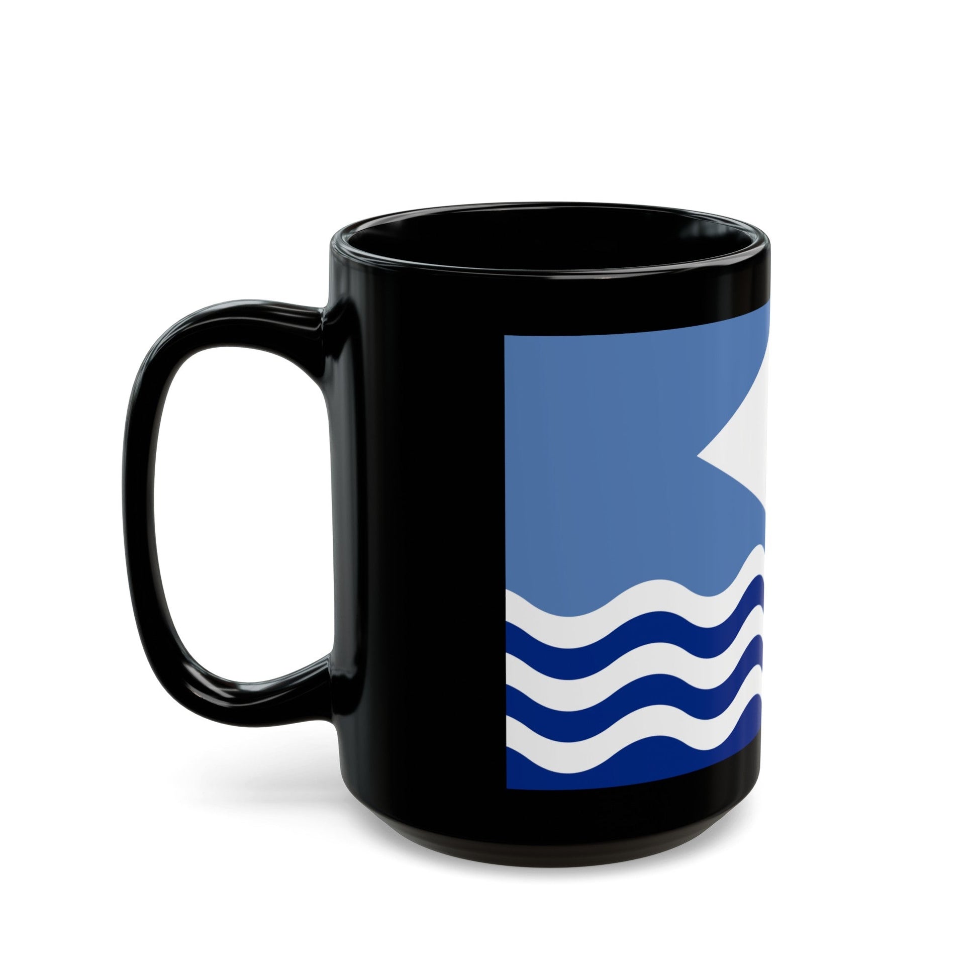 Flag of Isle of Wight UK - Black Coffee Mug-The Sticker Space